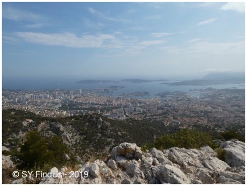 Blick vom Mont Faron auf Toulon